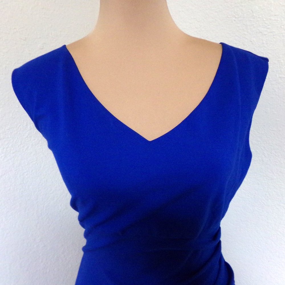 Diane Von Furstenburg Royal Blue Dress Bevin View 4